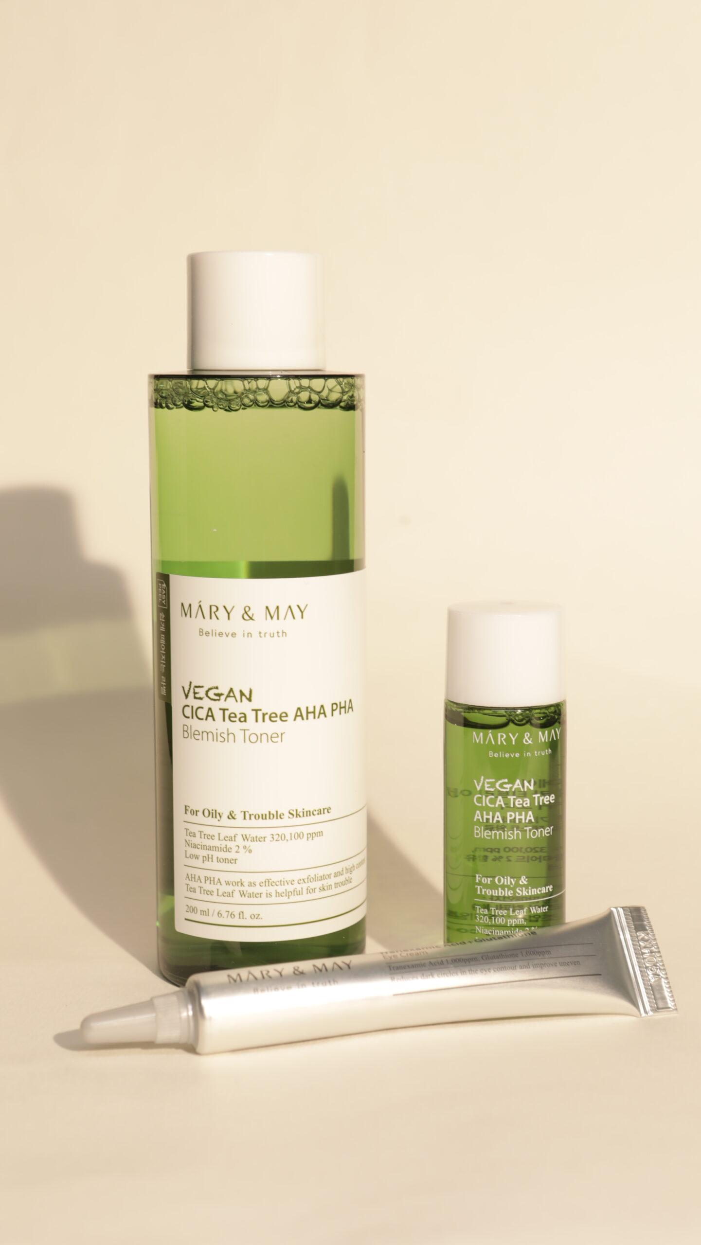 Tónico Vegano Centella Asíatica - Vegan CICA Teatree Toner Special Set Mary & May